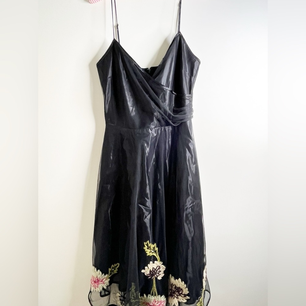 Betsey Johnson Dress vintage Y2K black applique tulle dress - Picture 10 of 16